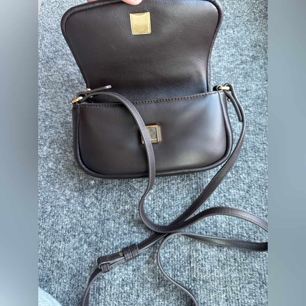 Tory Burch Brown Britten Mini Top Handle Leather Crossbody Bag NWOT - Picture 9 of 10